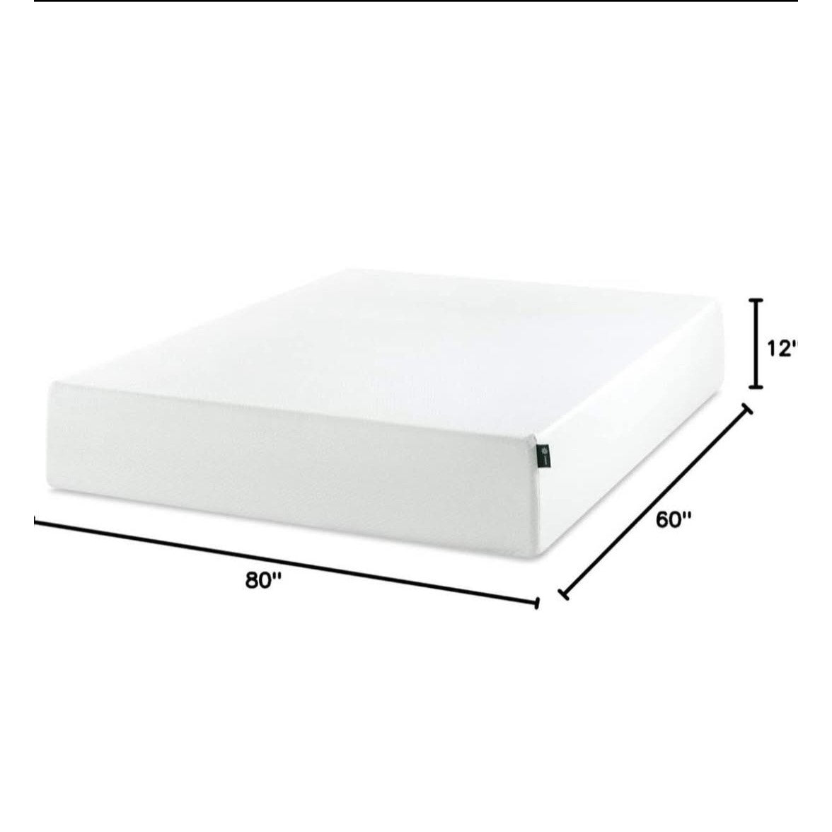 ZINUS 12 Inch Green Tea Memory Foam Mattress Queen