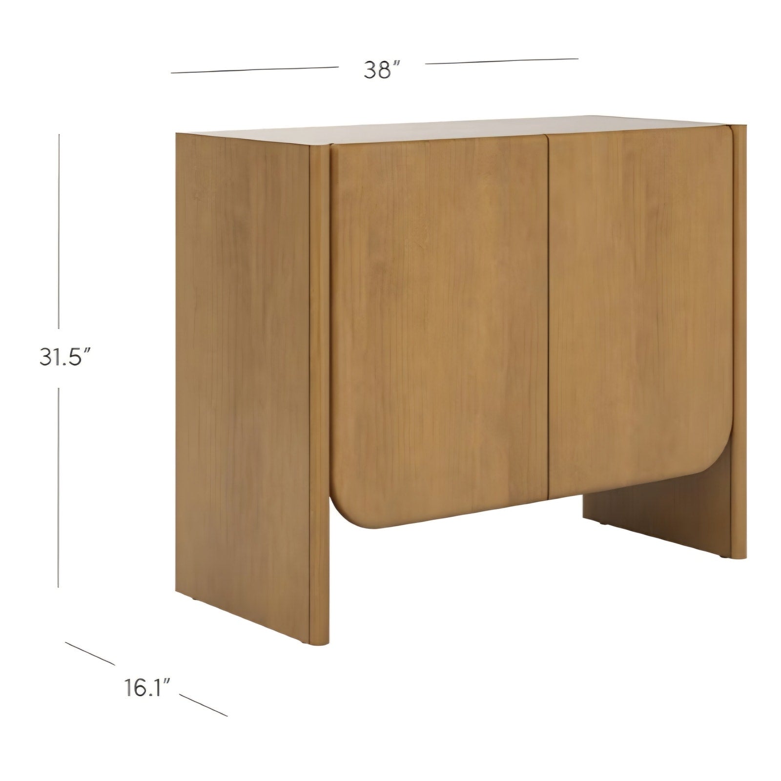 Nathan James Jacala Mid Century Modern Entryway Storage Cabinet with Doors