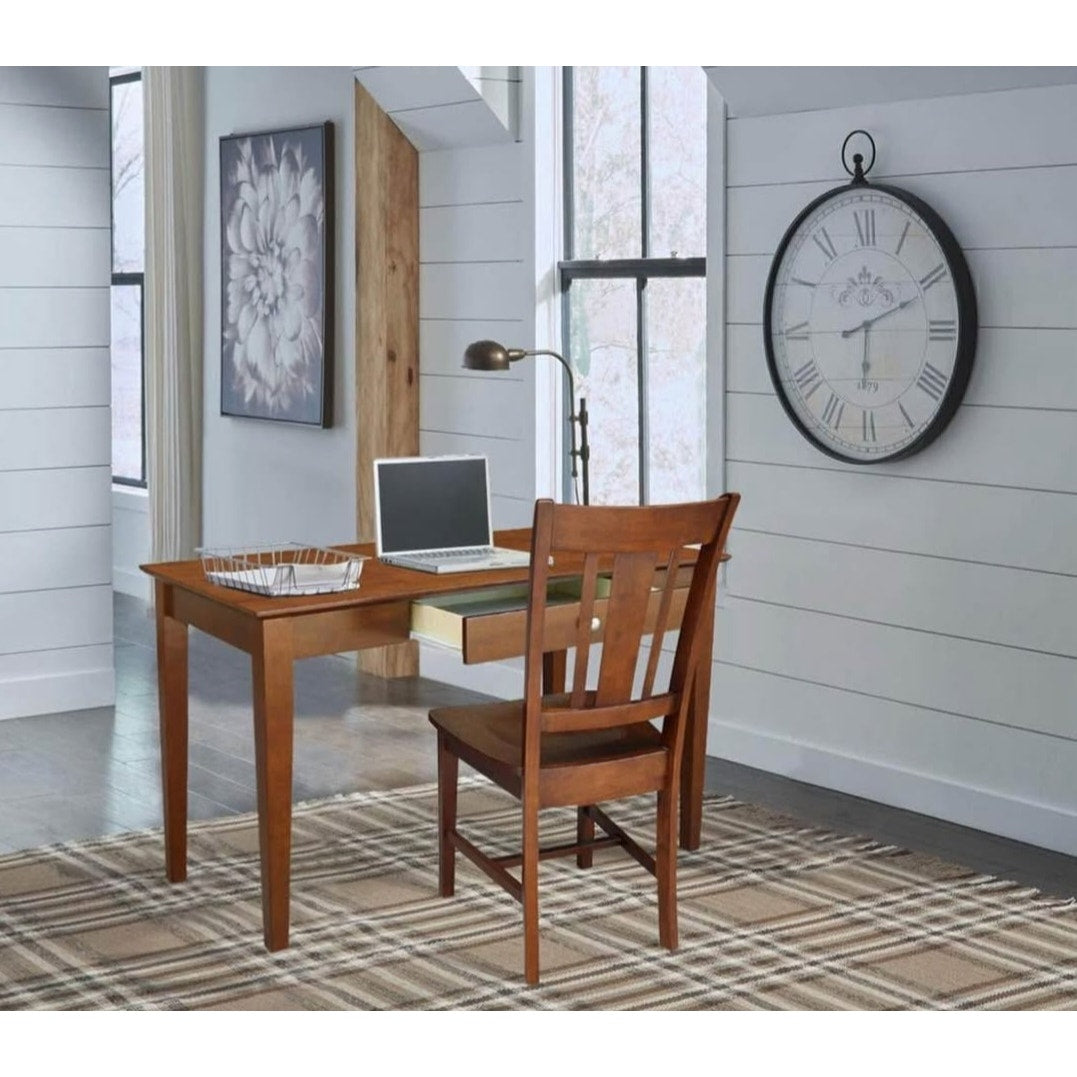 165 obo IC International Concepts, Writing Desk With Drawer, Solid Wood, Real Parawood, 48" W x 26" D x 30"