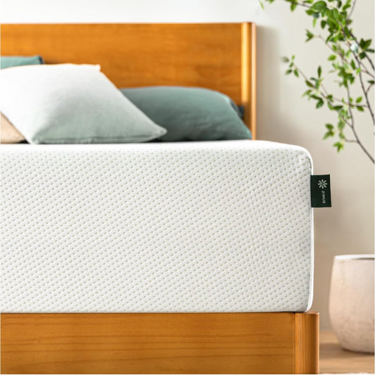 ZINUS 12 Inch Green Tea Memory Foam Mattress [New Version], King, Fiberglass free, Medium Firm Feel, Zoned Pressure Relief, Certified Safe Foams & Fabric, Mattress in A Box