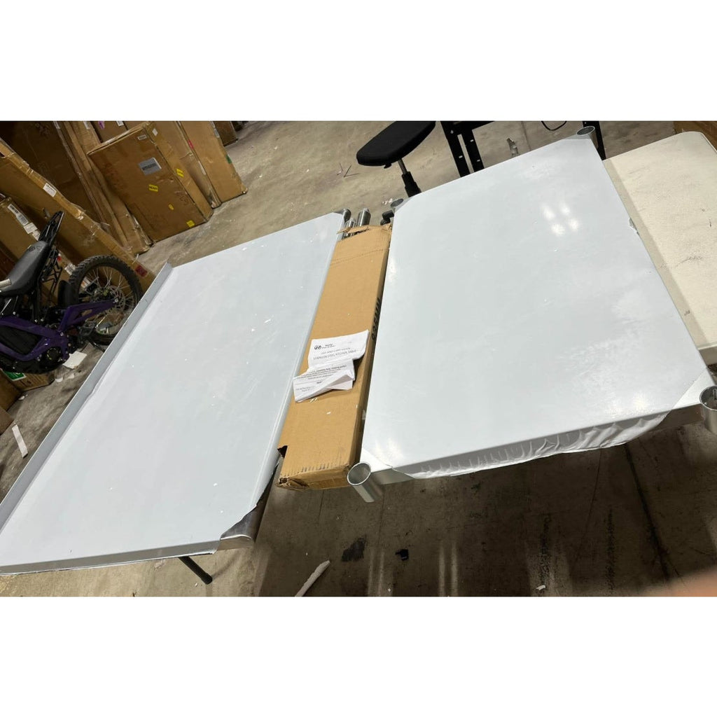 Hally Stainless Steel Table for Prep & Work 30" x 48" with Backsplash NSF