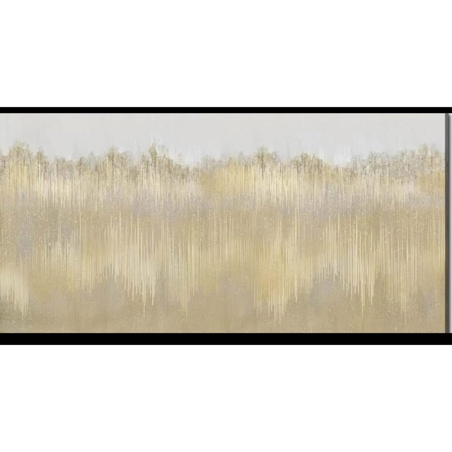 TRAIN2 ART Abstract Wall Art for Living Room 30" x 60" Gold Paintings Wall Decor Modern Large Artwor