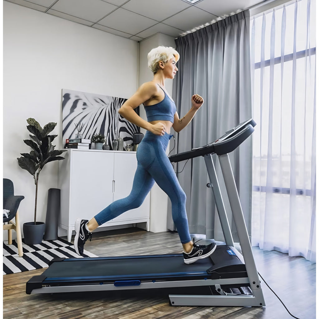 Folding Smart Treadmill, Compact Design, 250+ LB Weight Capacity, Powerful Motor