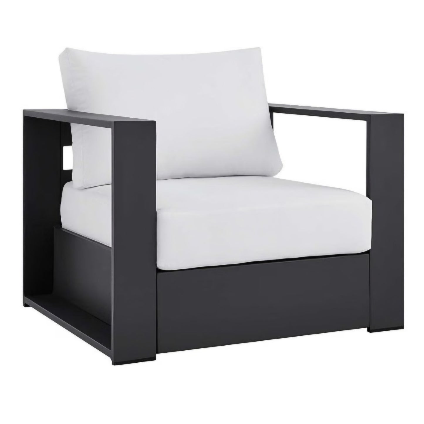 Modway Tahoe Aluminum Outdoor Patio Armchair in Gray White