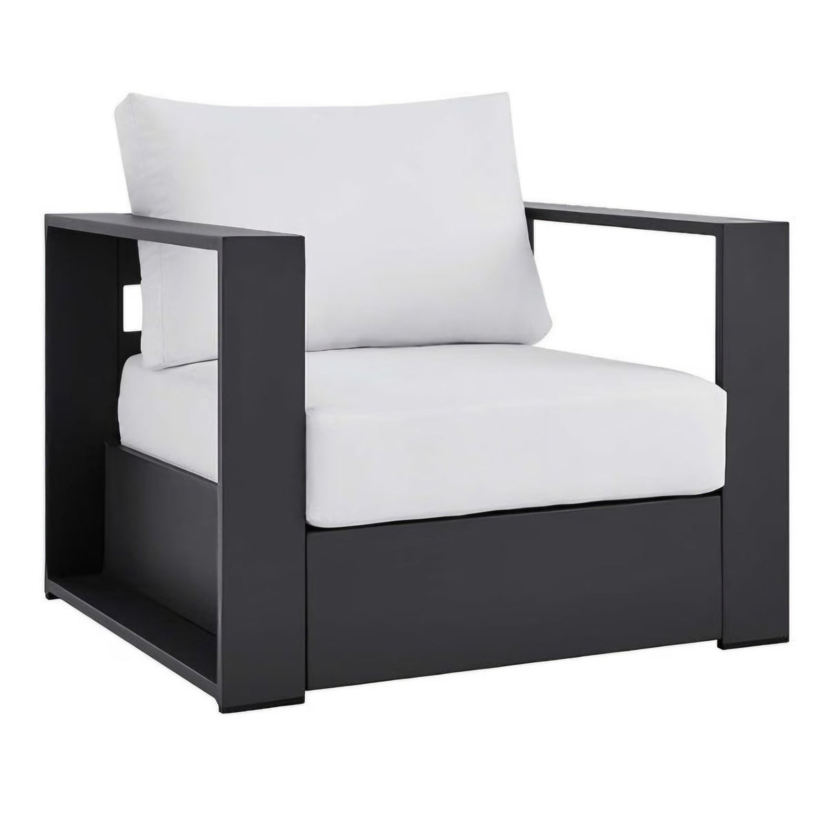 Modway Tahoe Aluminum Outdoor Patio Armchair in Gray White