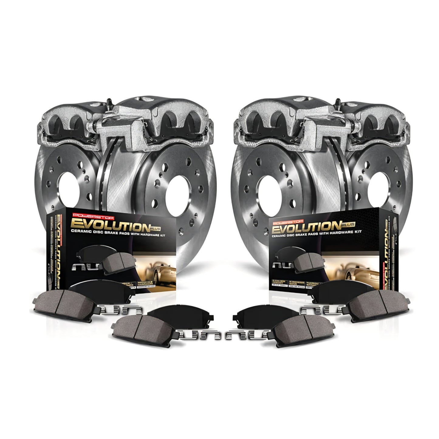Nissan Rogue Power Stop KCOE8268 Autospecialty Front and Rear Stock Replacement Caliper Kit- OE
