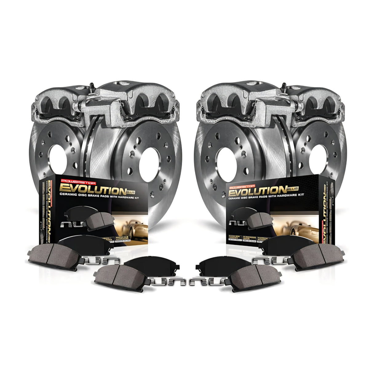 Nissan Rogue Power Stop KCOE8268 Autospecialty Front and Rear Stock Replacement Caliper Kit- OE
