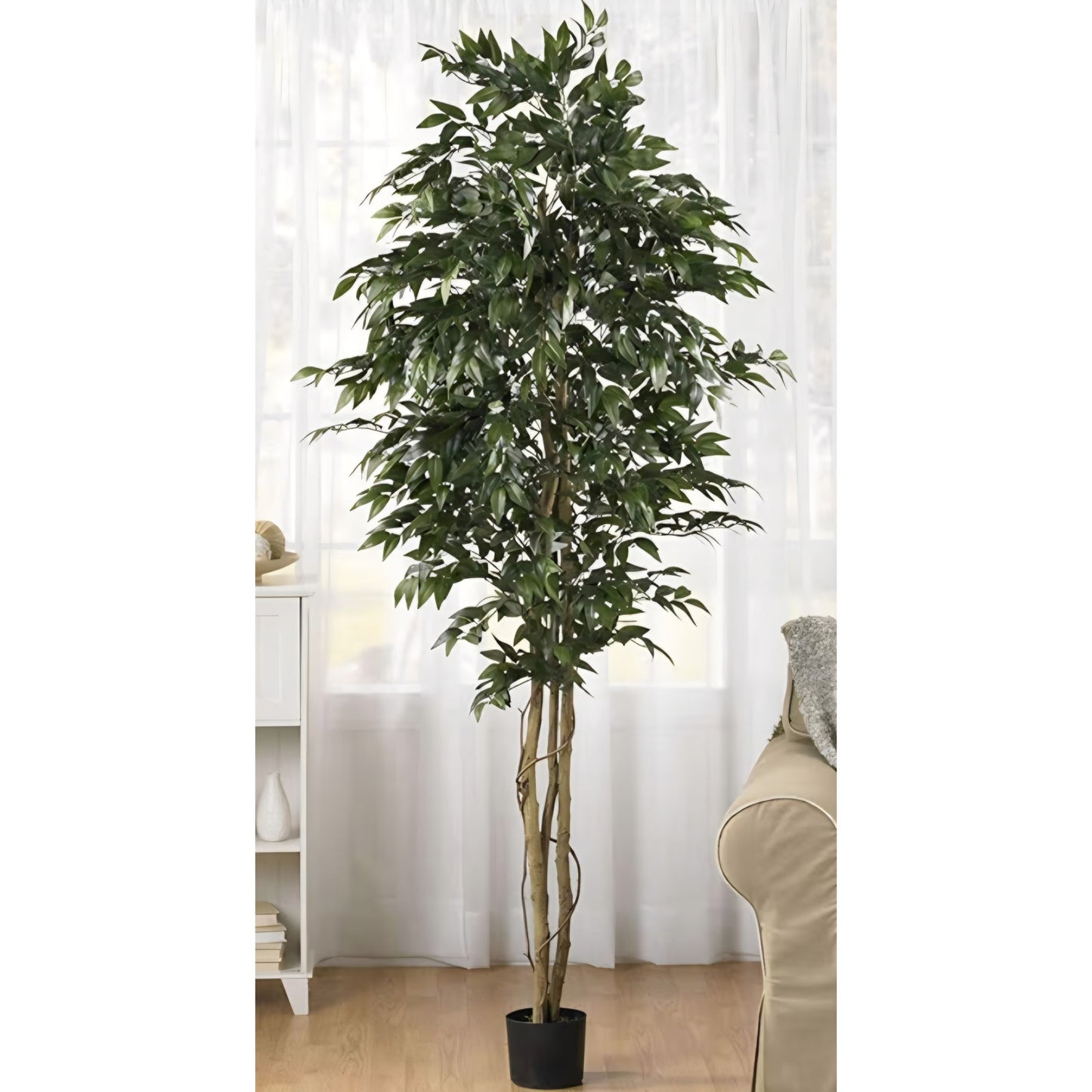 Nearly Natural 5267 Smilax Tree, 6-Feet, Green, Artificial Silk