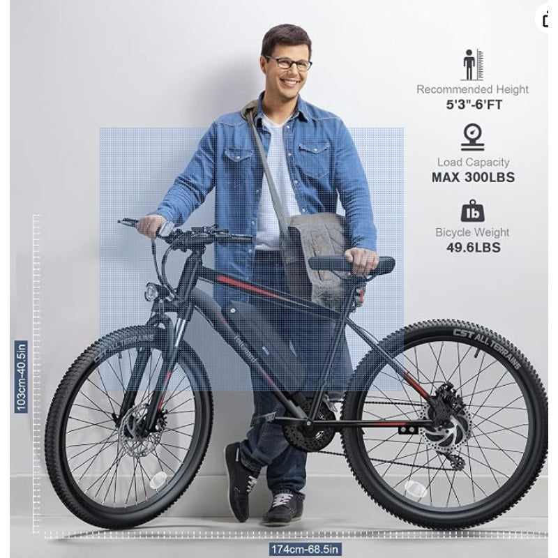 TotGuard Electric Bike, 27.5"for Adults 500W Motor Ebike Electric Bicycles Electric Mountain Bike