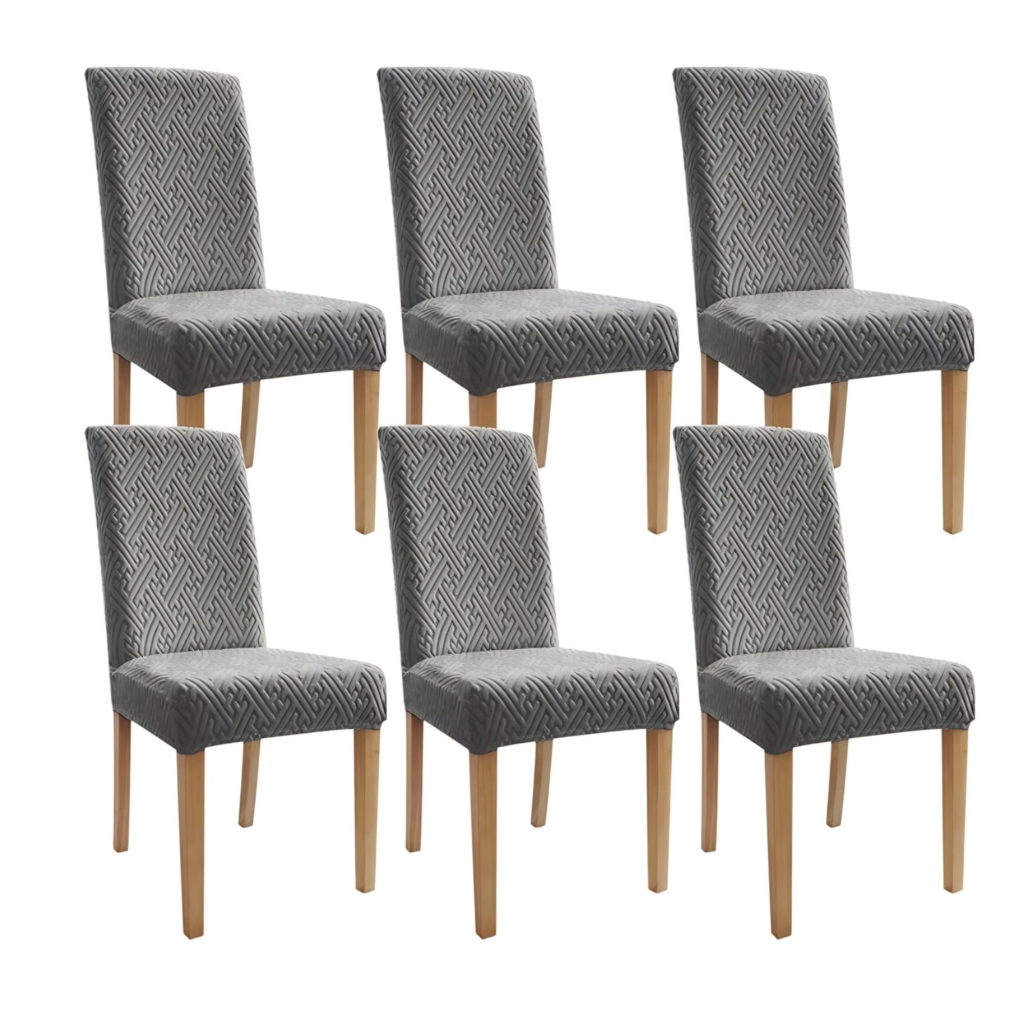 Chair Covers, Stretch Jacquard Dining Room Chair Covers Set of 6,