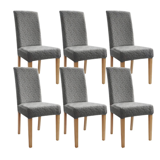 Chair Covers, Stretch Jacquard Dining Room Chair Covers Set of 6,