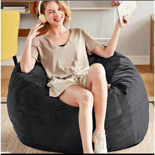 Bean Bag Chair with Filler Included for College Students, 3 FT Comfy Beanbag Chairs for Adults - Mac