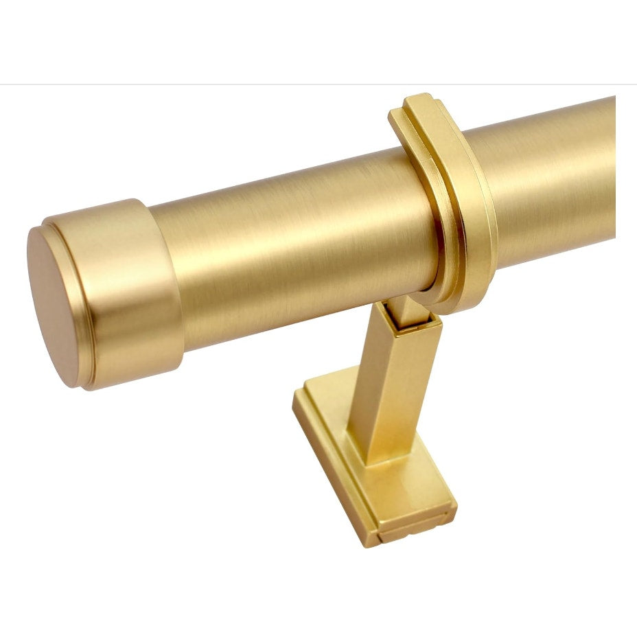 BlastHome® Luxury Fixed Length Curtain Rod, 7 ft, Brushed Gold