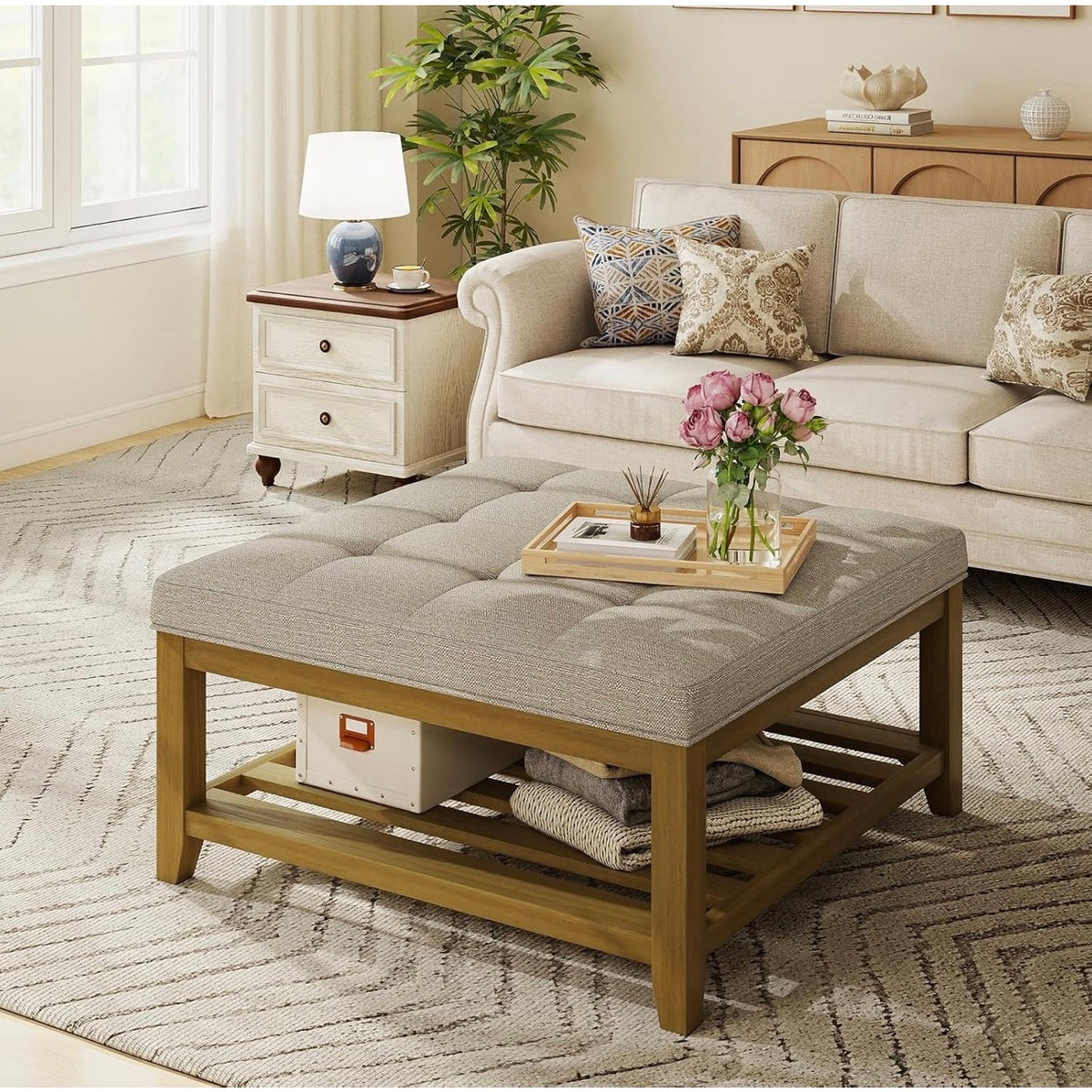 Ottoman with Storage Bench