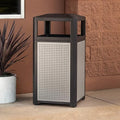 Safco Evos Steel Trash Can,38 Gallons,Indoor and Outdoor Use,Commercial Garbage CanwithPlasticLiner