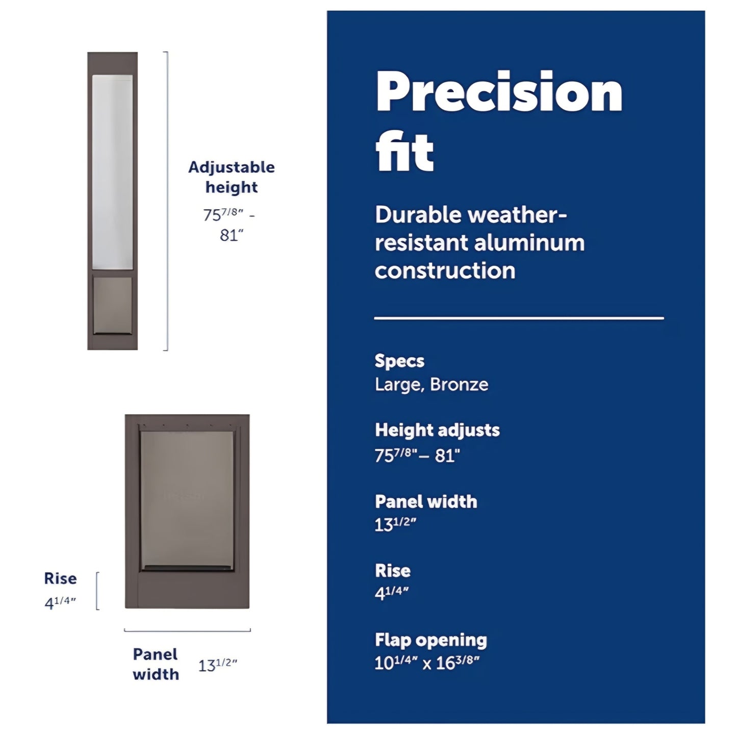 PetSafe Sliding Glass Pet Door - No-Cut DIY Install Doggy Door for Renters
